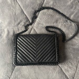Aldo black chain purse